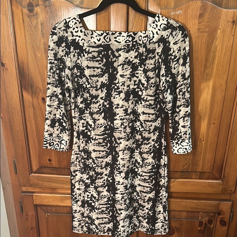 Black and White Animal Print Dress - Picture 3 of 4